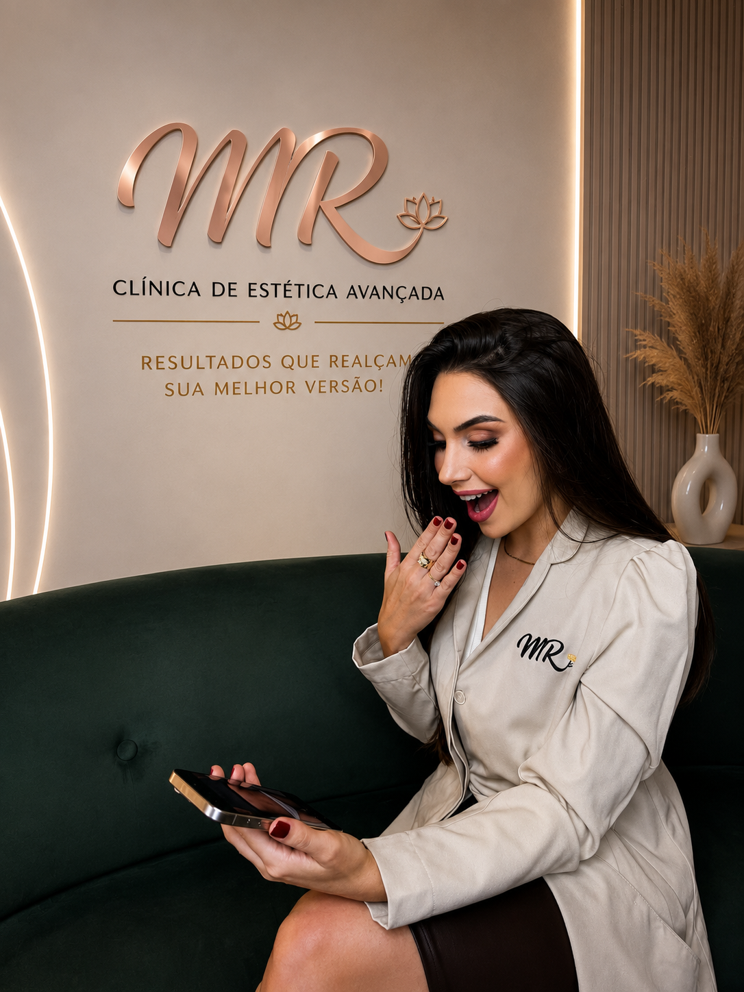 Especialista da MR Clínica de Estética Avançada em campanha institucional